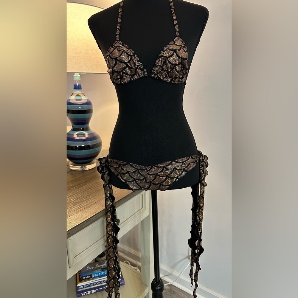 Sexy Mermaid Fish Scale Holographic Bikini By Bodyshotz - One Size